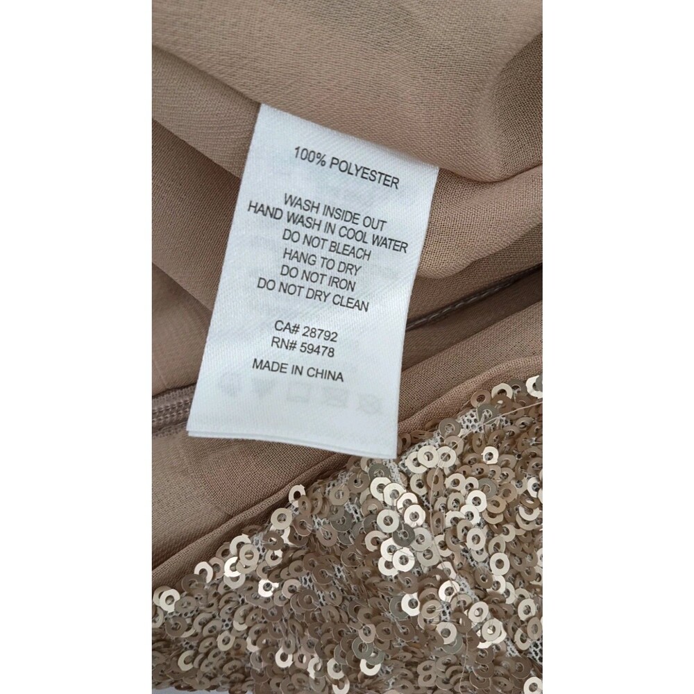 House of Harlow 1960 Champagne Sequin Draped Twist Mini Skirt Quiet Luxury Glam - Picture 4 of 10